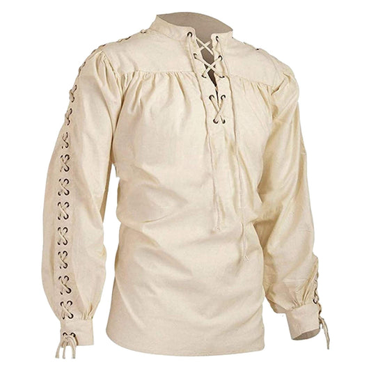 Men's Medieval Pirate Long Sleeve Shirt