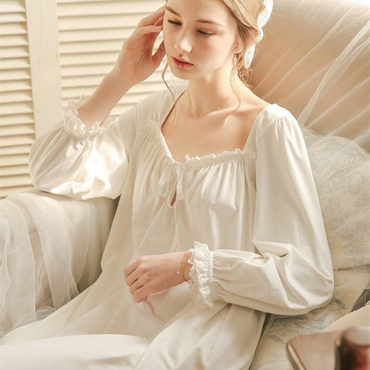 White Vintage Princess Sleepwear
